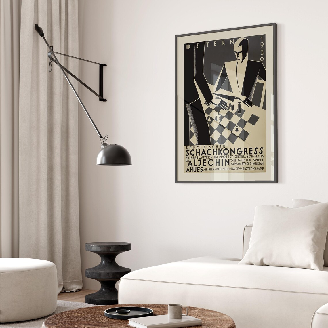 1930 Stern Chess Tournament Schachkongress Art Deco Wall Poster - Image 2