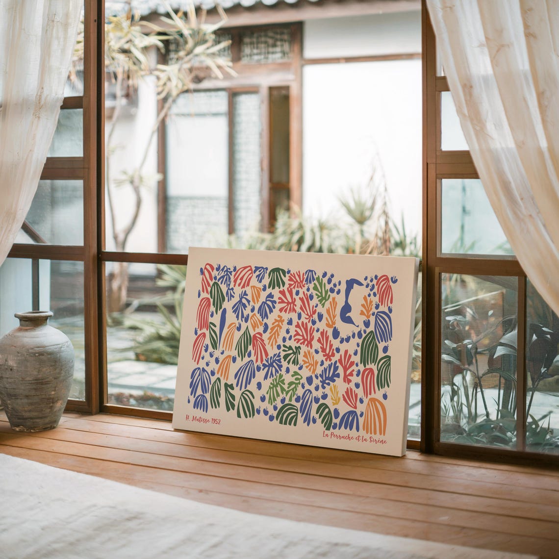 Henri Matisse Print La Perruche Et La Sirne 1952 Vibrant Mid Century Modern Wall Art - Image 2