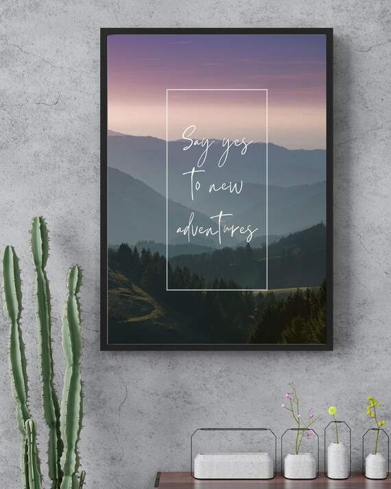 Affirmation Adventure, Minimalist Design Poster