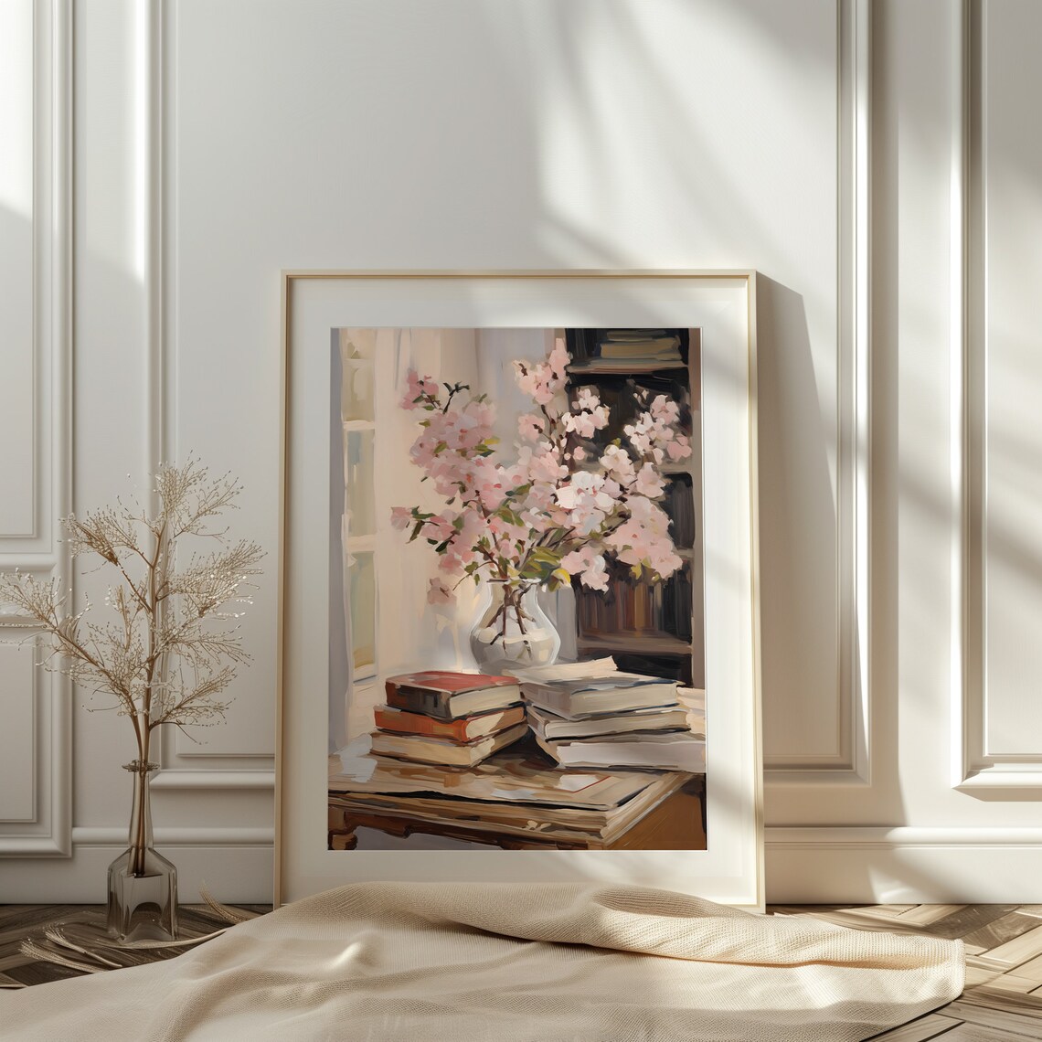 Book Lover Print, Soft Pink Pastel Wall Art - Image 2