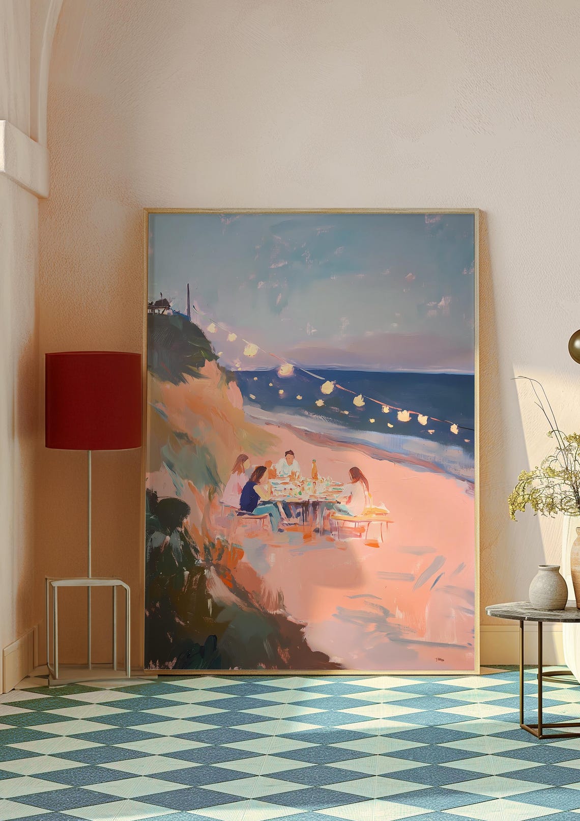Retro Friendship Beach Poster, Coastal Summer Decor - Image 2