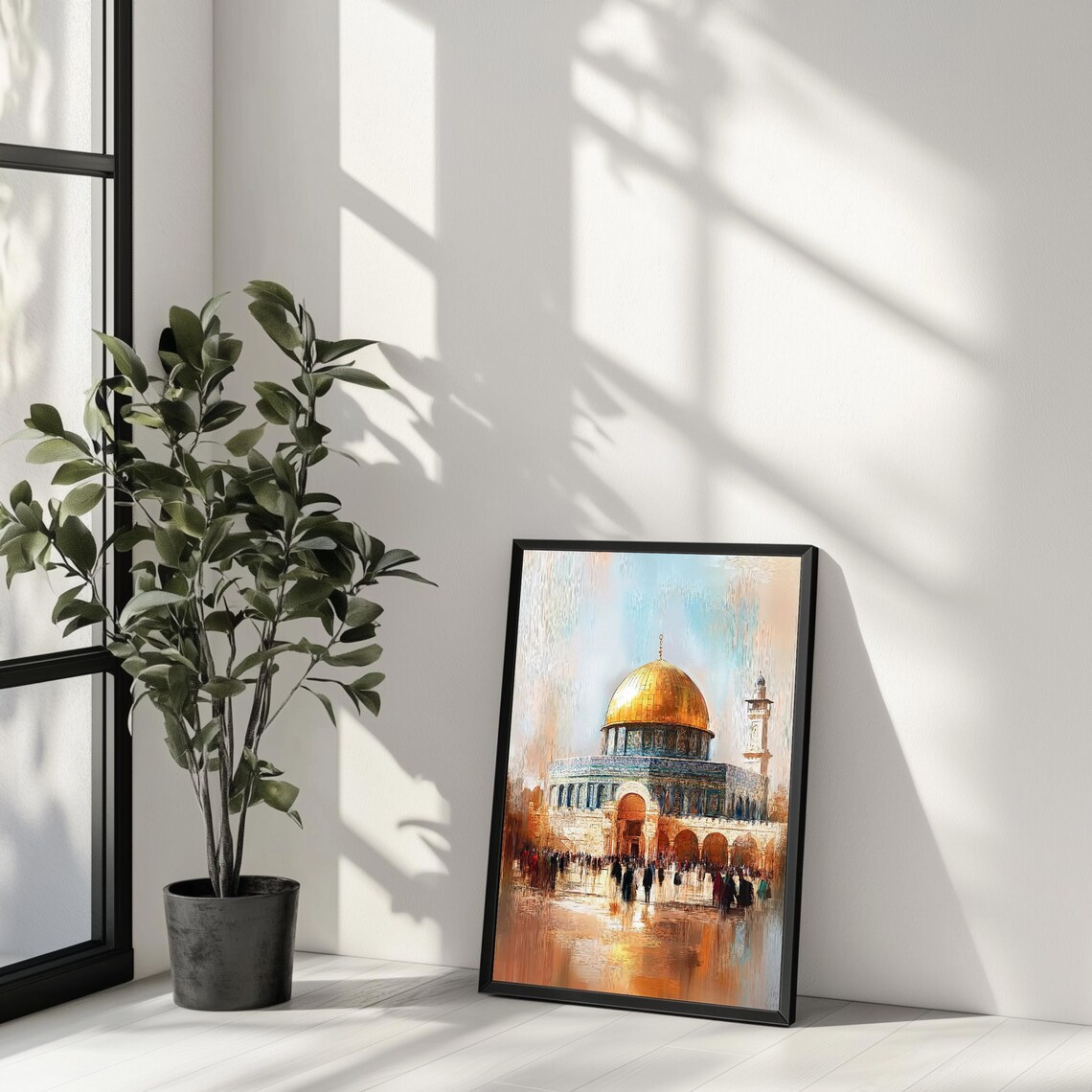 Golden Dome Jerusalem Islamic Wall Art Print - Image 2