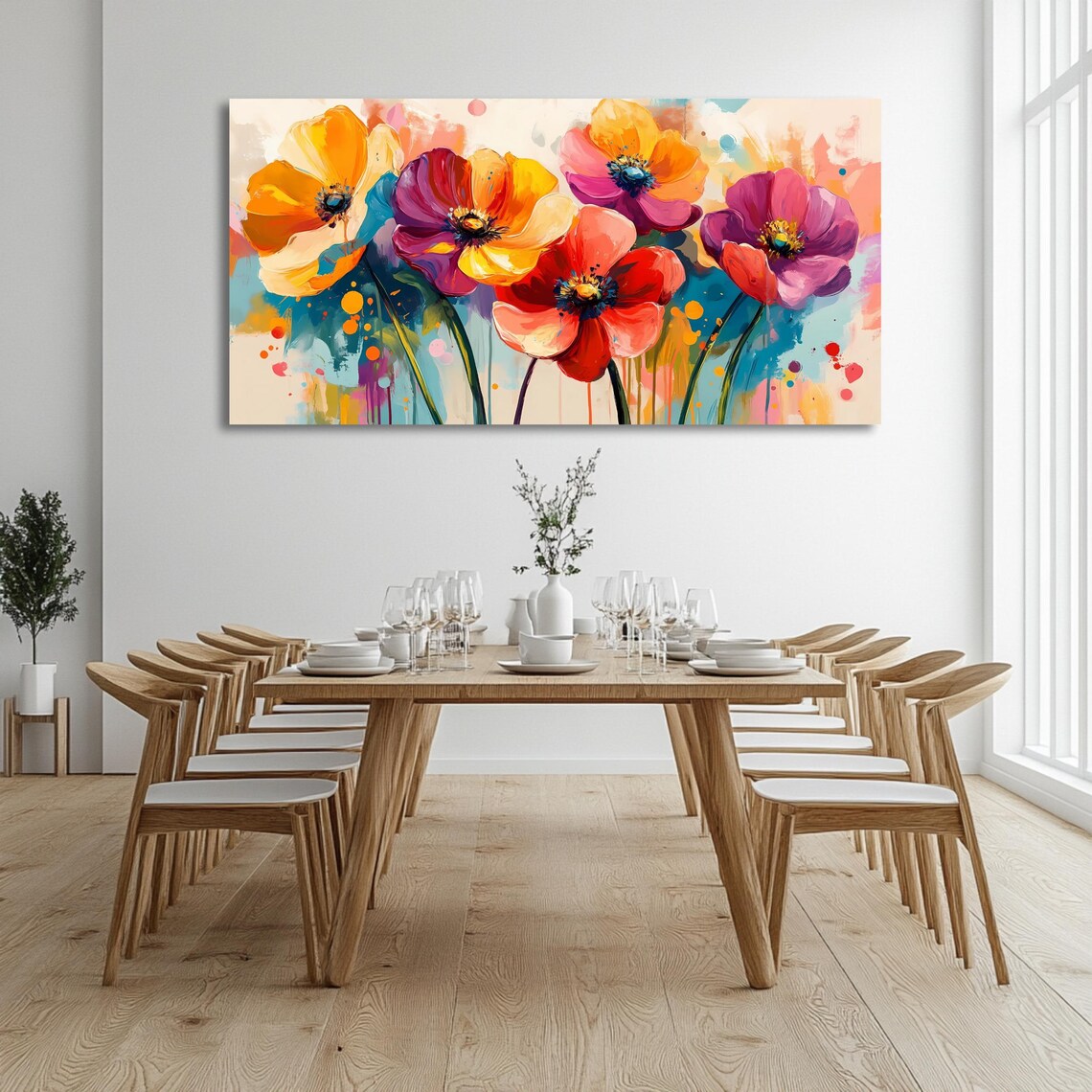 Vibrant Poppy Flowers, Bold Floral Wall Art Print - Image 3