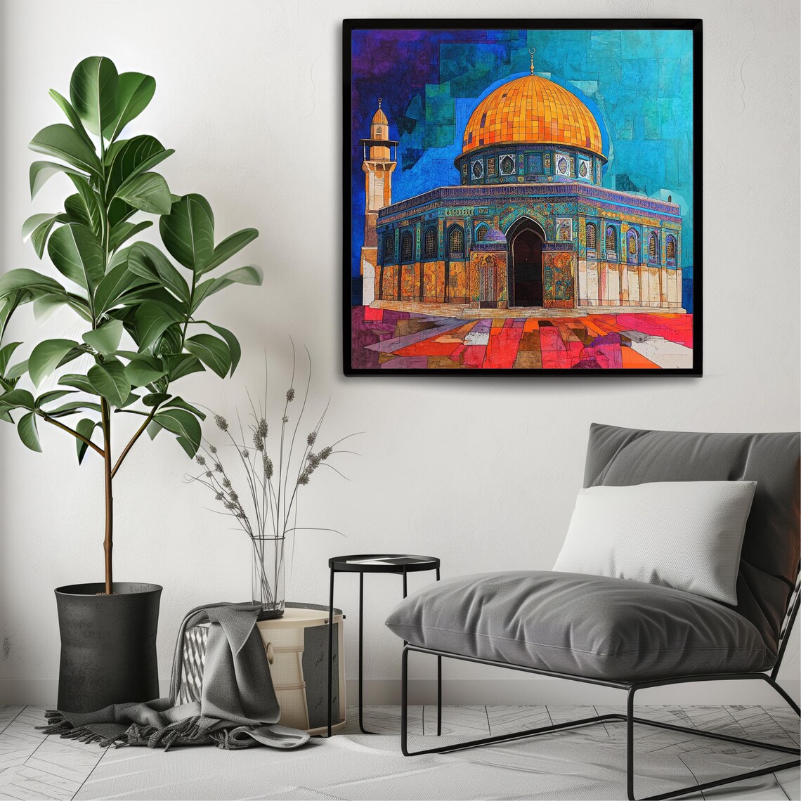 Masjid Al Aqsa Islamic Art Print, Palestine Decor - Image 3