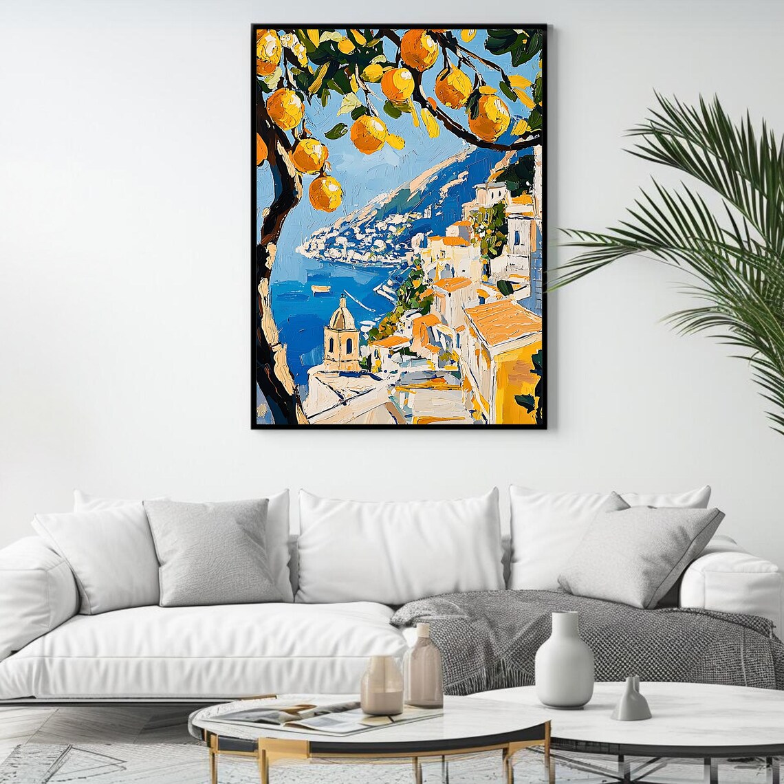 Lemon Tree Coastal Art Print, Amalfi Inspired - Image 4