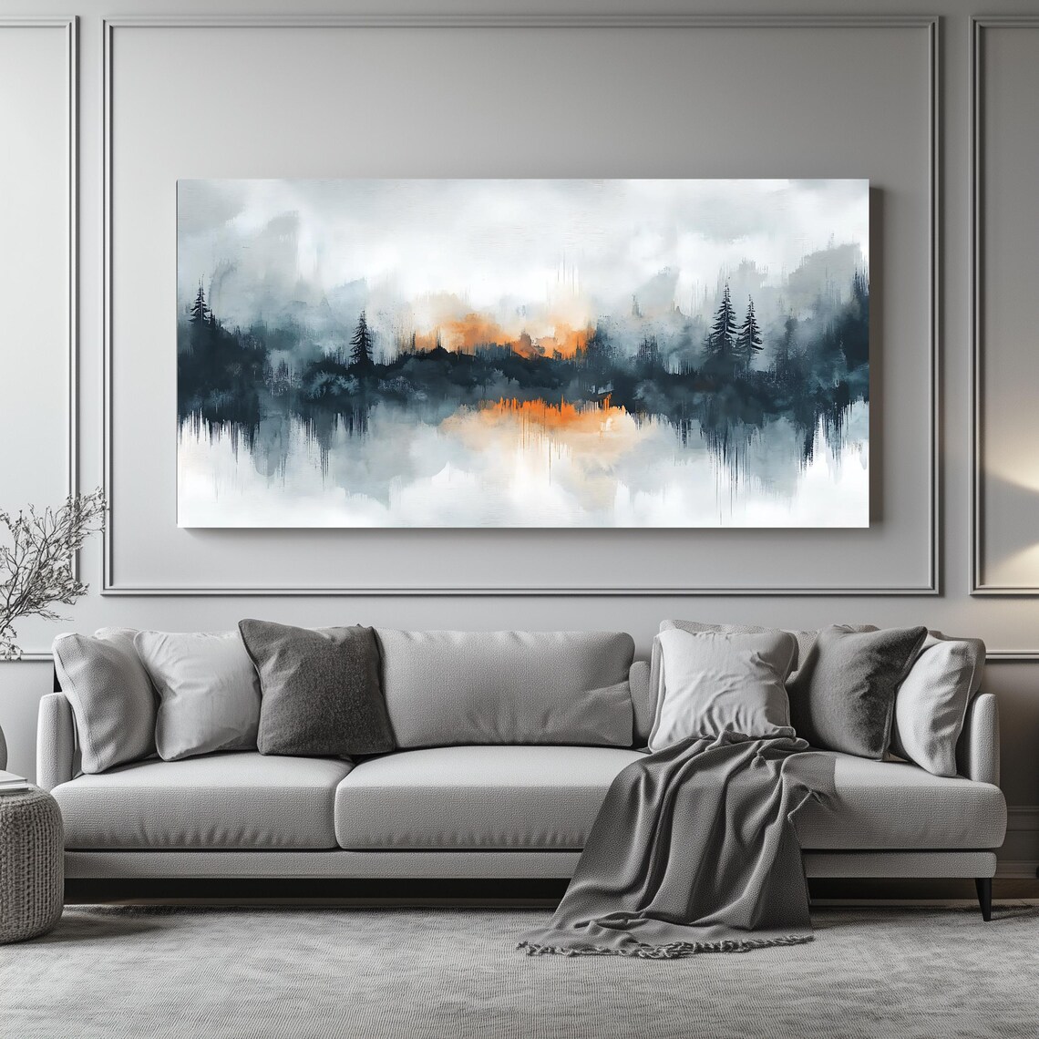 Misty Forest Art Print, Elegant Landscape - Image 4