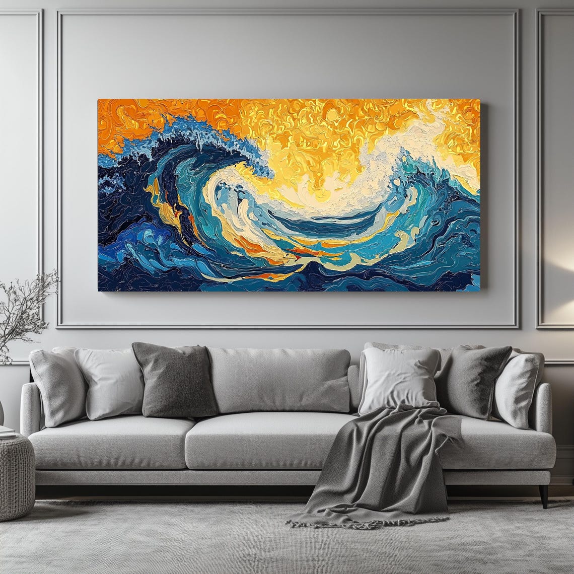 Ocean Wave Abstract Coastal Wall Art - Image 4