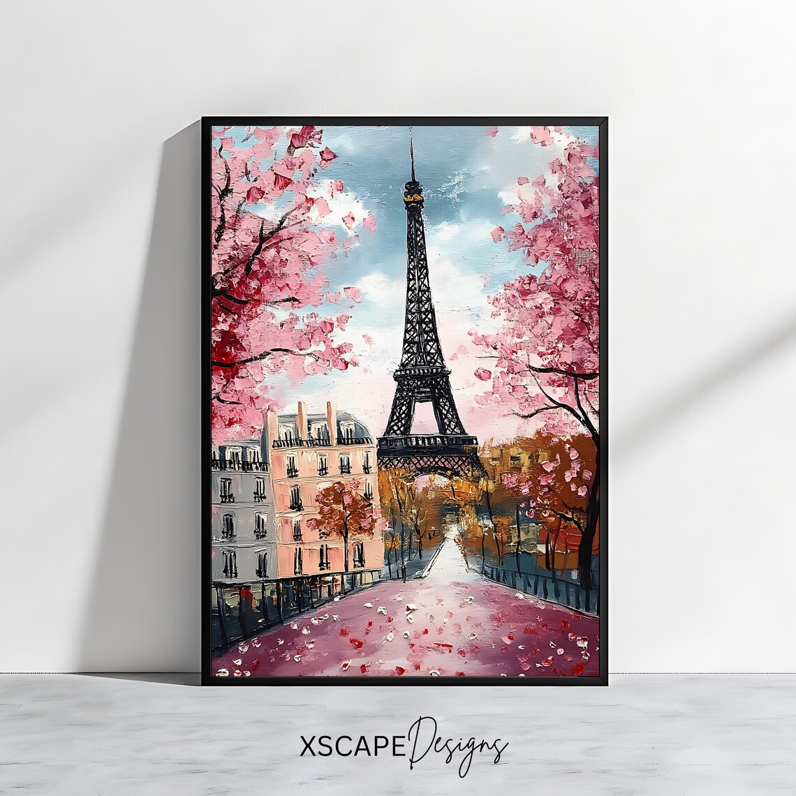 Eiffel Tower Paris Art Print, Romantic Springtime