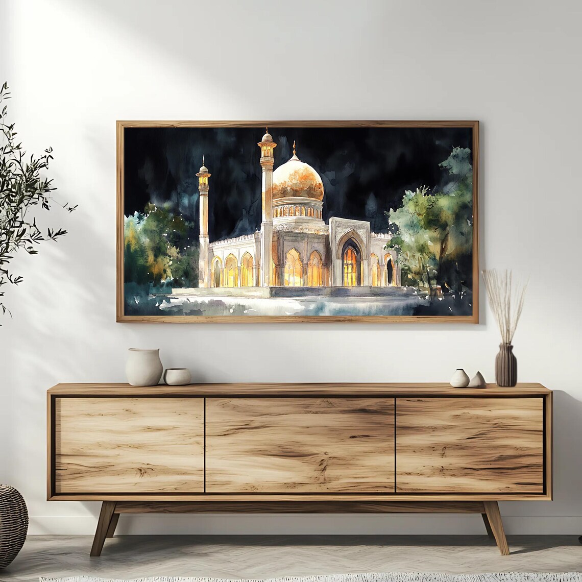Night Mosque - Islamic Architecture Art Print - Image 3