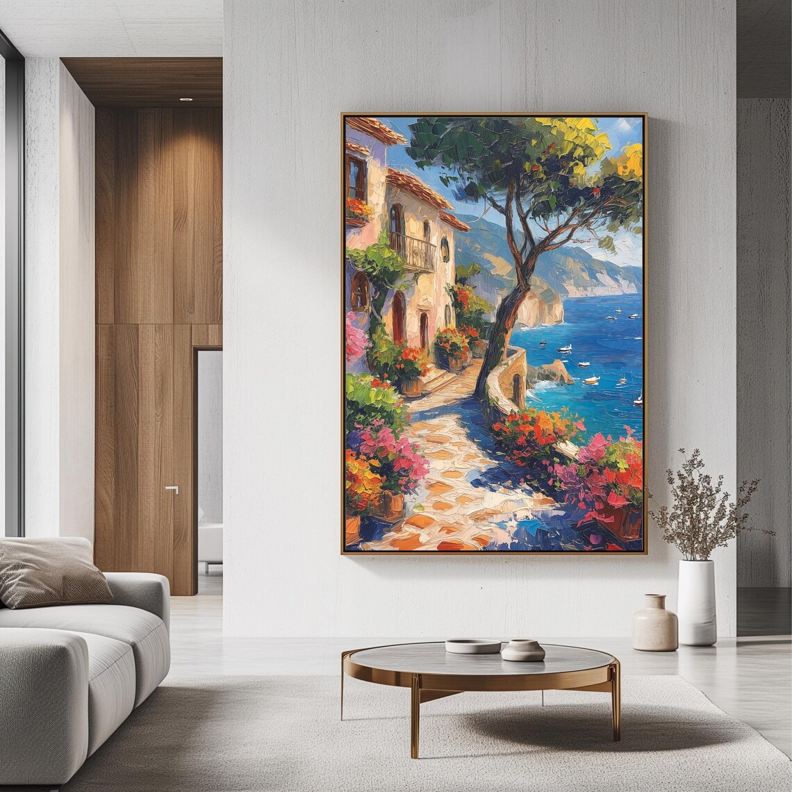 Mediterranean Coastal Poster, Seaside Art Print - Image 3