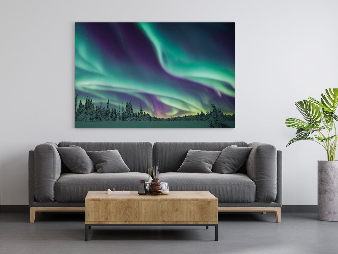 Northern Lights Print Wall Art Northern Lights Print Northern Lights Print Aurora Borealis Print Northern Lights Wall Art - Image 3