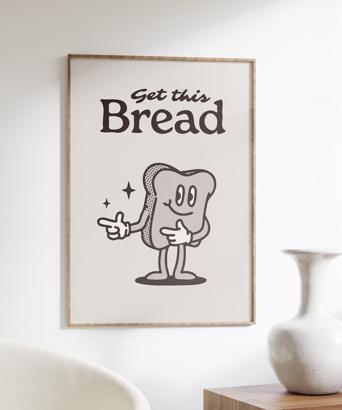 Groovy Motivation Retro Bread Quote Art Print - Image 5