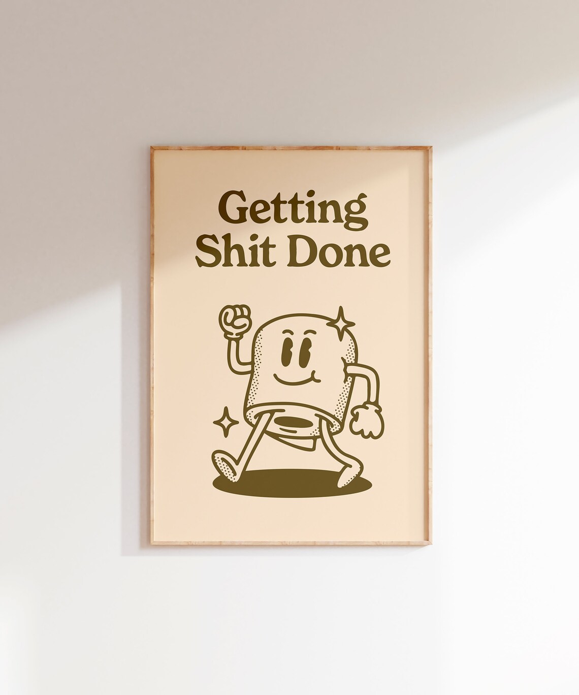 Getting Shit Done Quote, Retro Wall Art Print - Image 4