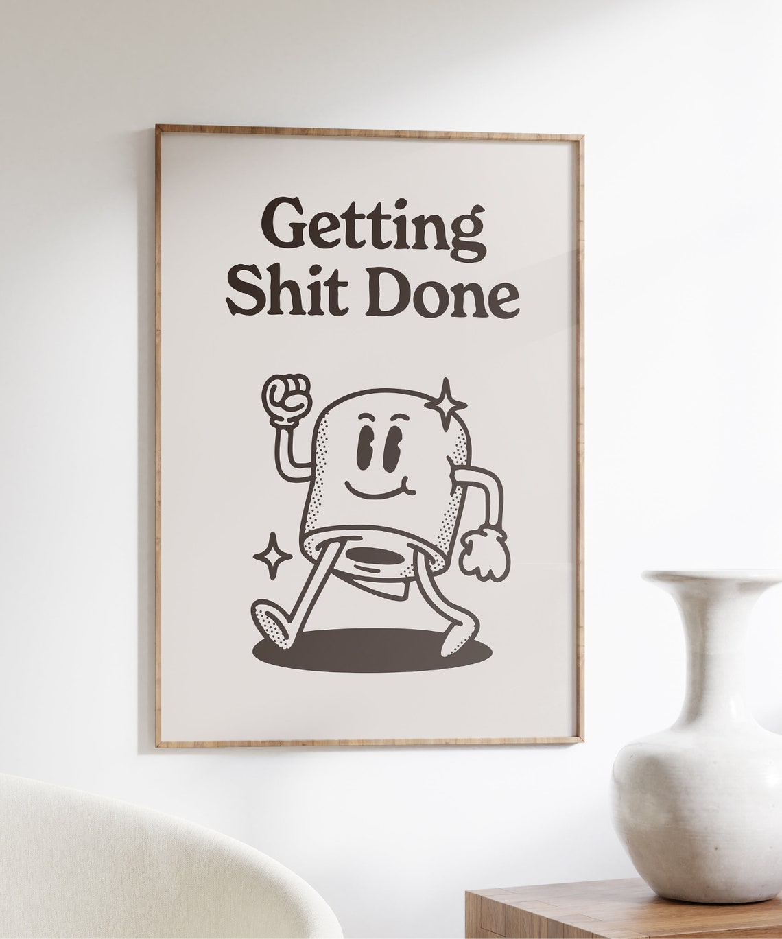 Get Shit Done Funny Office Poster Print - Image 4