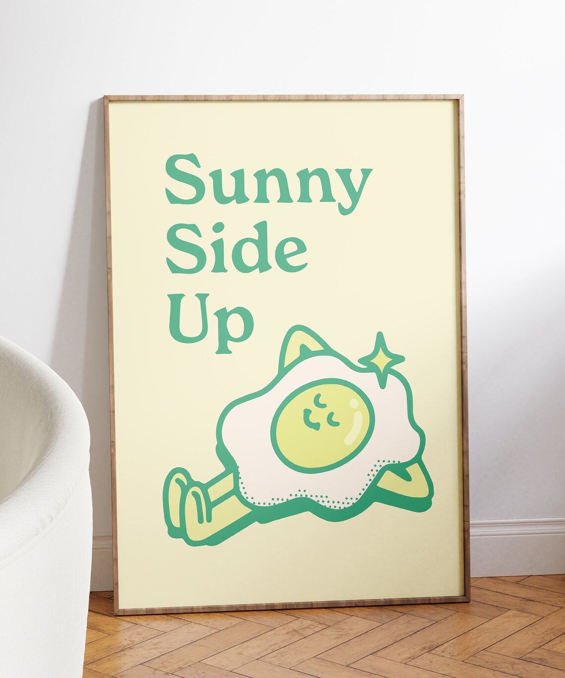 Sunny Side Up Positive Retro Quote Art Print - Image 7