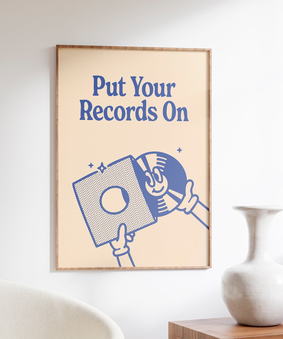 Vinyl Record Retro Music Poster, Groovy Turntable Art Print - Image 4