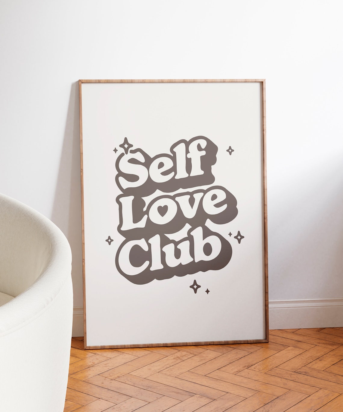 Self Love Retro Print Self Affirmation Love Retro Wall Art Retro Typography Art Positivity Prints Black White Prints Downloads - Image 3