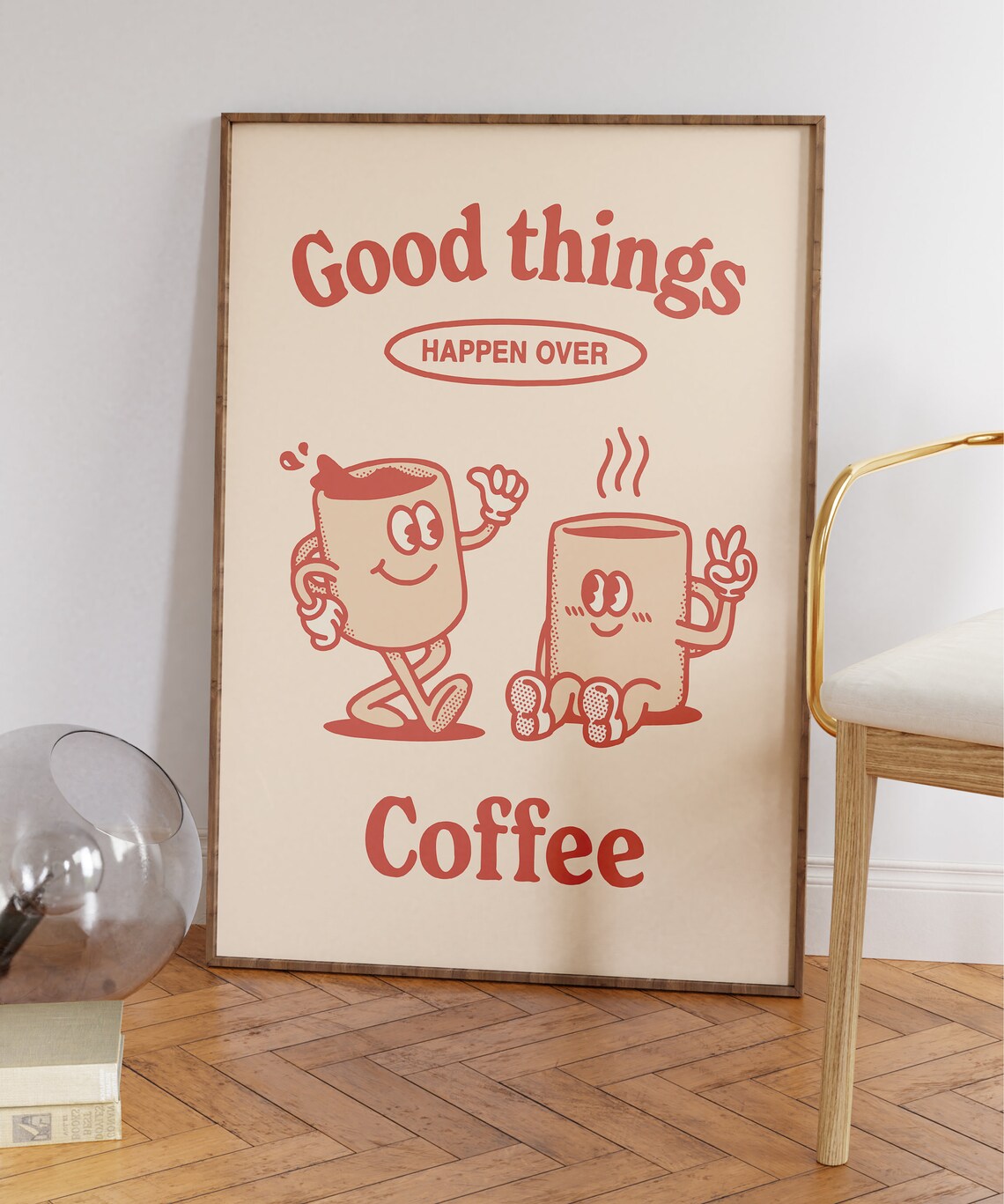 Retro Coffee Poster, Kitchen Coffee Wall Art - Image 5