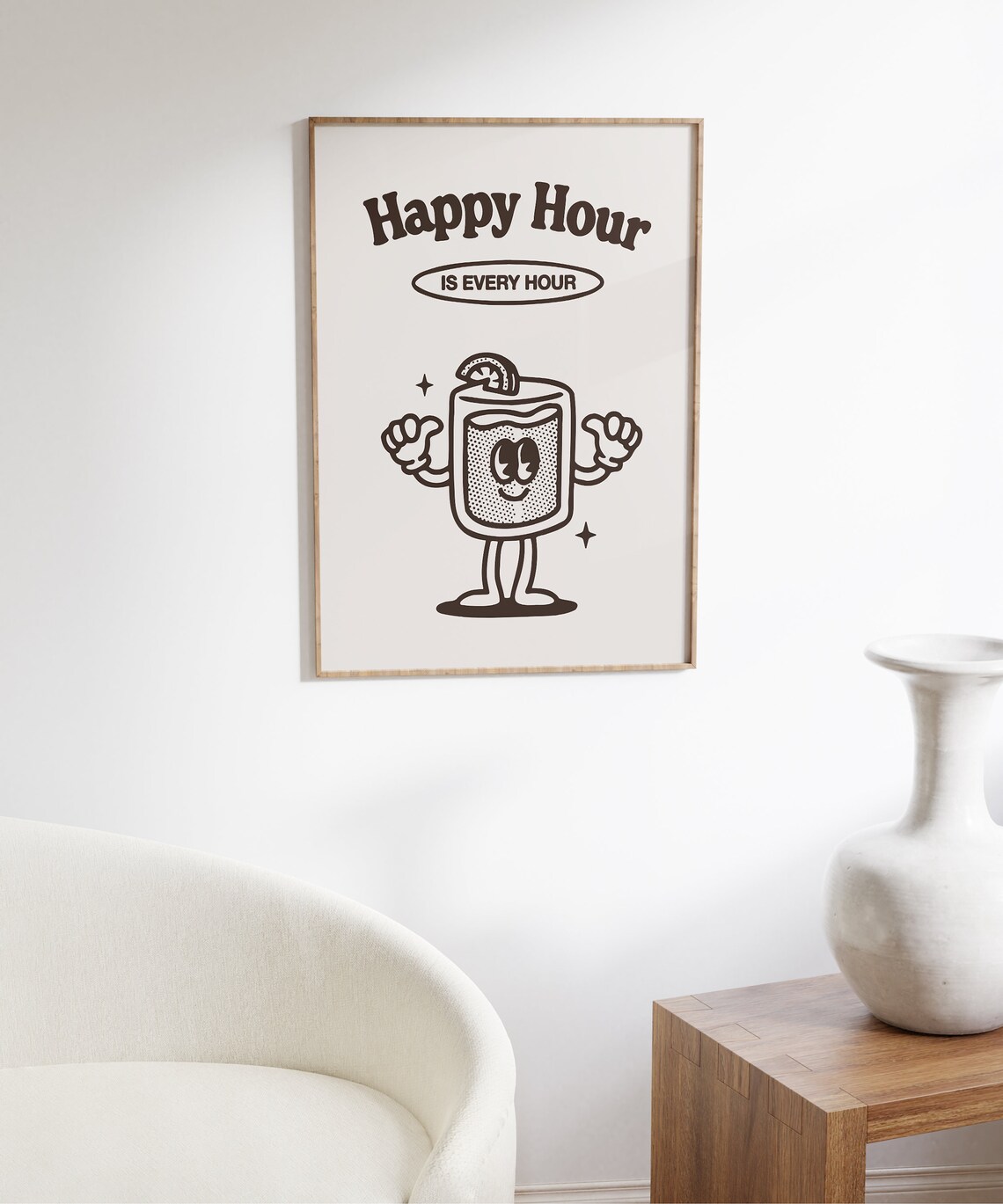 Happy Hour Cocktail Bar Retro Kitchen Wall Art - Image 5