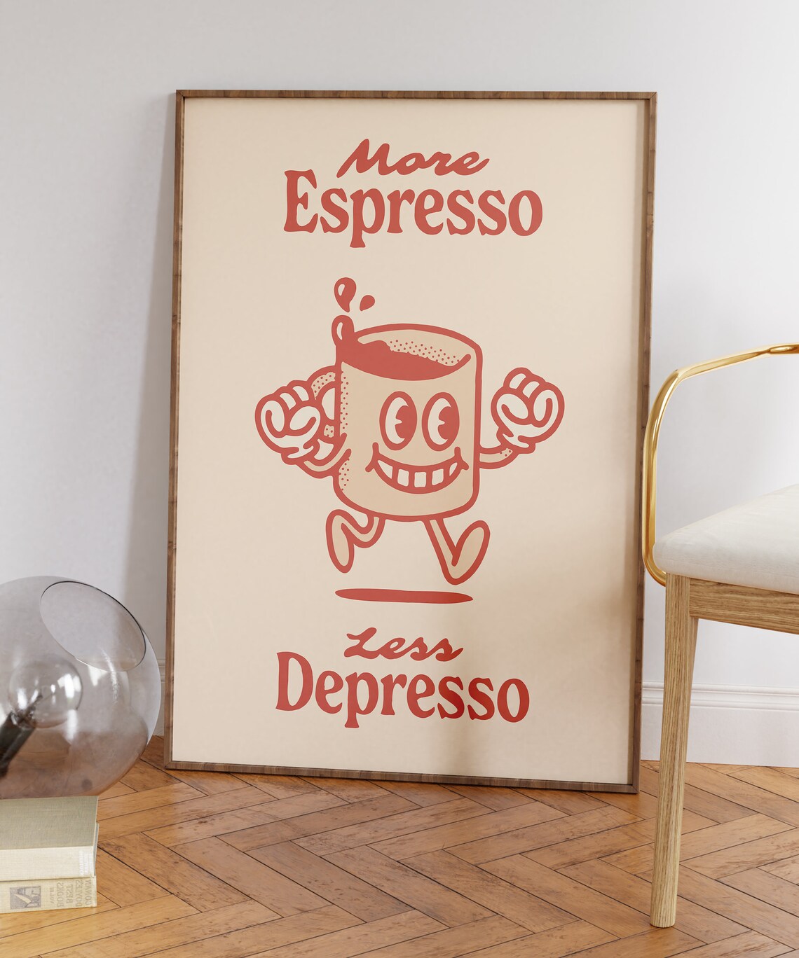 Retro Coffee Poster, Quirky Espresso Kitchen Art Print - Image 7
