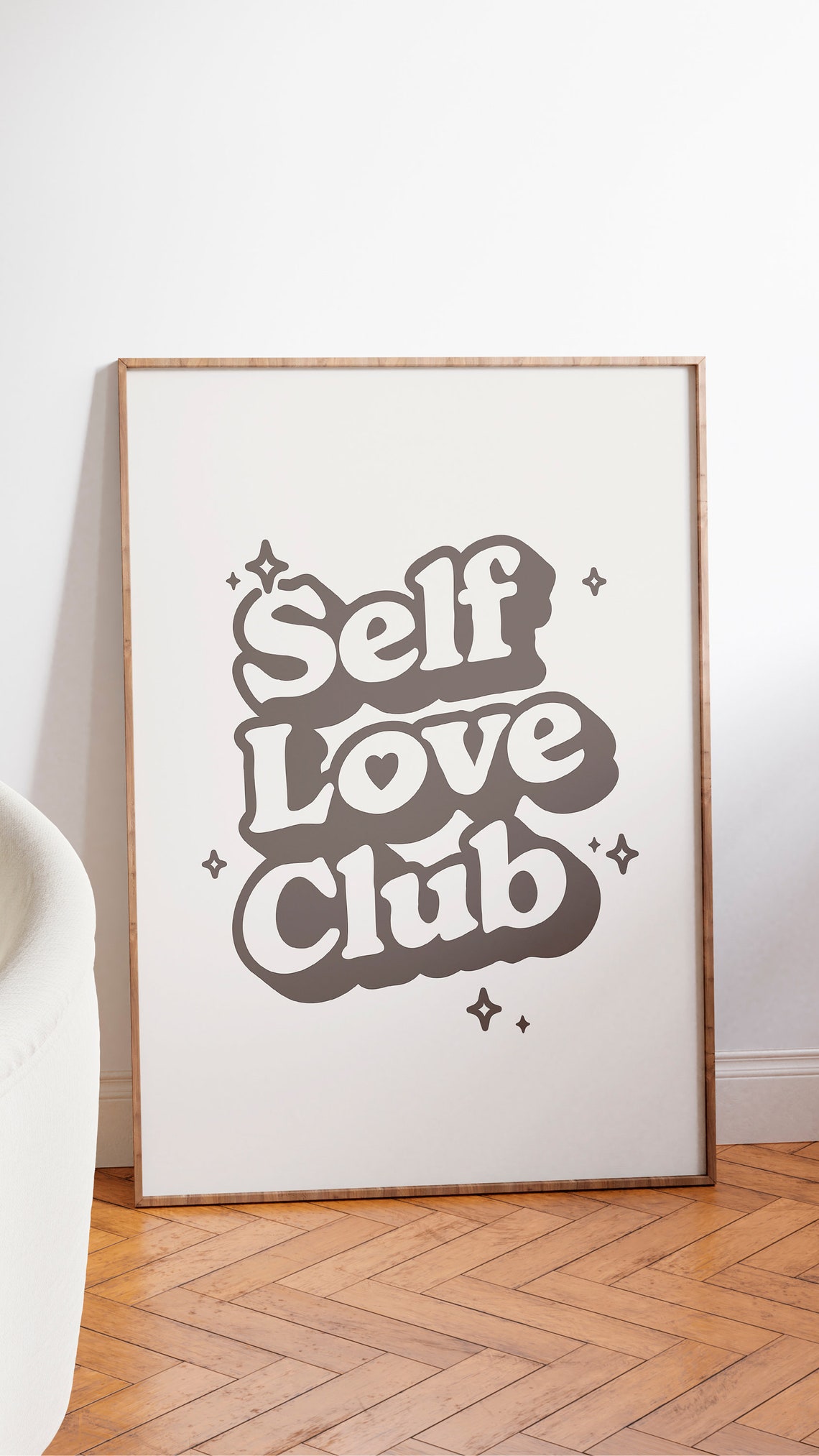 Self Love Retro Print Self Affirmation Love Retro Wall Art Retro Typography Art Positivity Prints Black White Prints Downloads - Image 2
