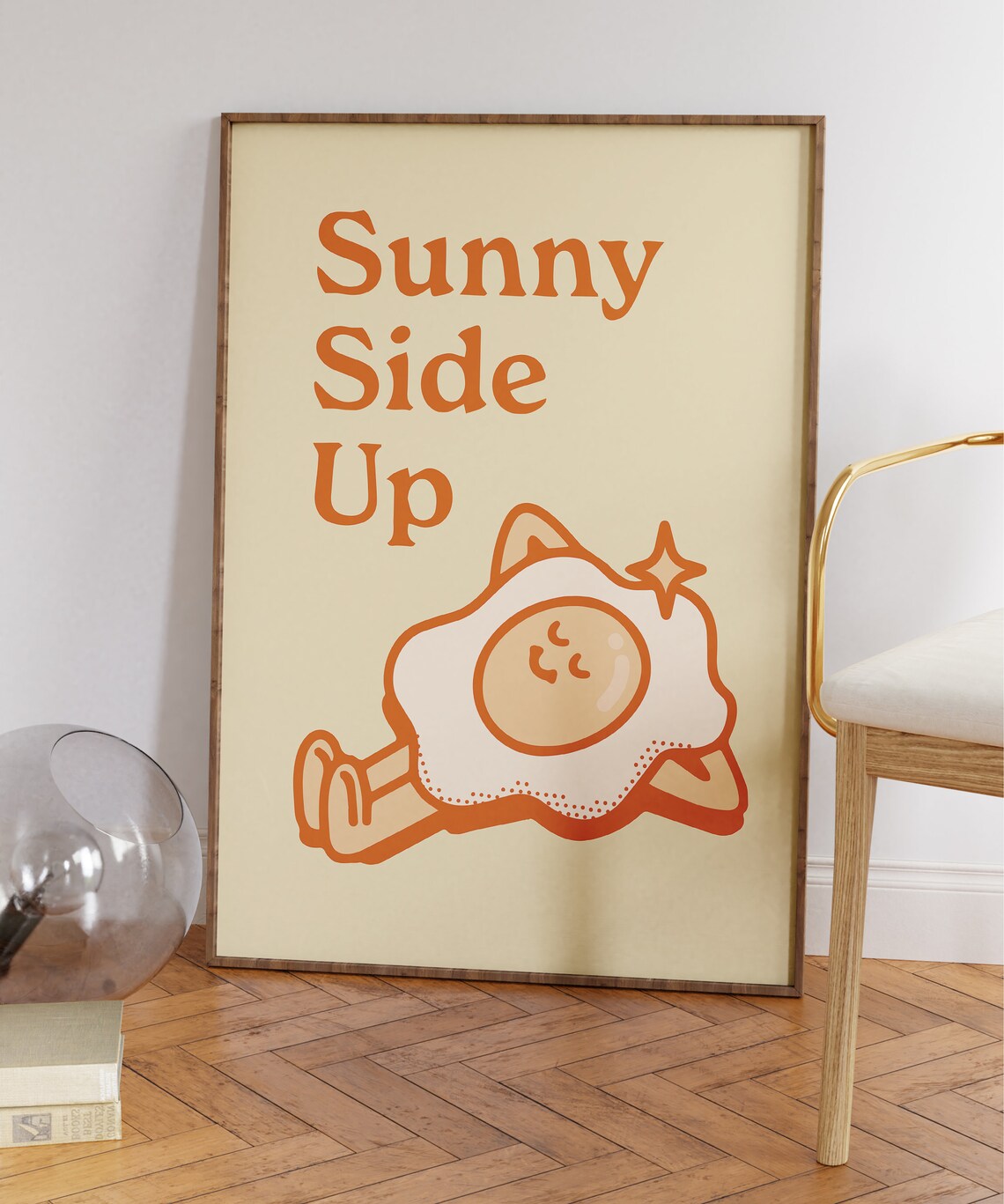 Sunny Side Up Retro Kitchen Quote Art Print - Image 7