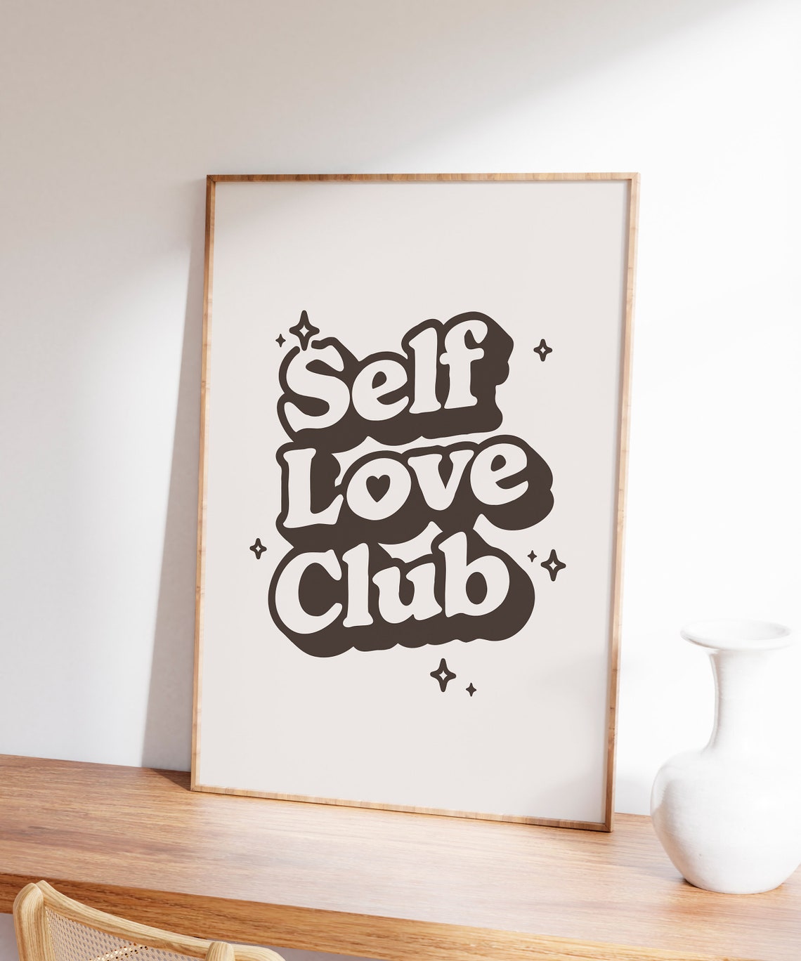 Self Love Retro Print Self Affirmation Love Retro Wall Art Retro Typography Art Positivity Prints Black White Prints Downloads - Image 7