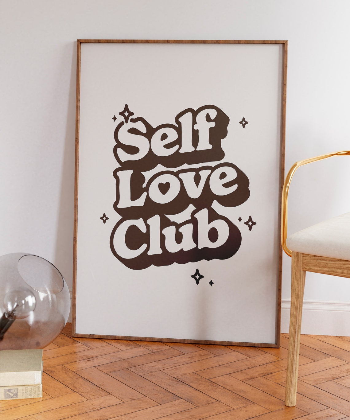 Self Love Retro Print Self Affirmation Love Retro Wall Art Retro Typography Art Positivity Prints Black White Prints Downloads - Image 5