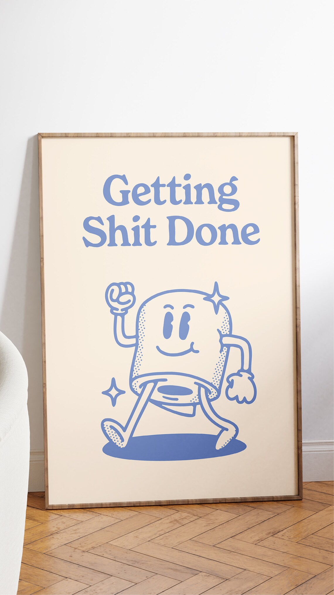 Getting Shit Done Retro Motivation Art Print - Image 2