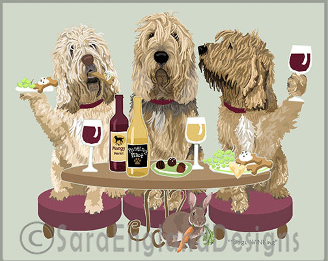 Otterhound, Dogs Wineing Art Print