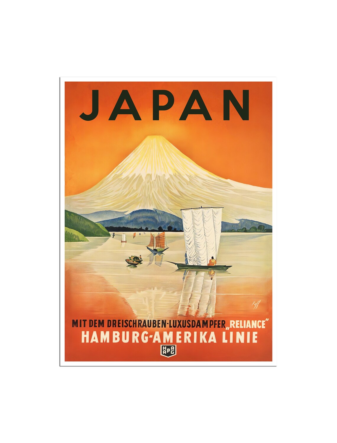 Japan Travel Poster, Mt Fuji Travel Poster
