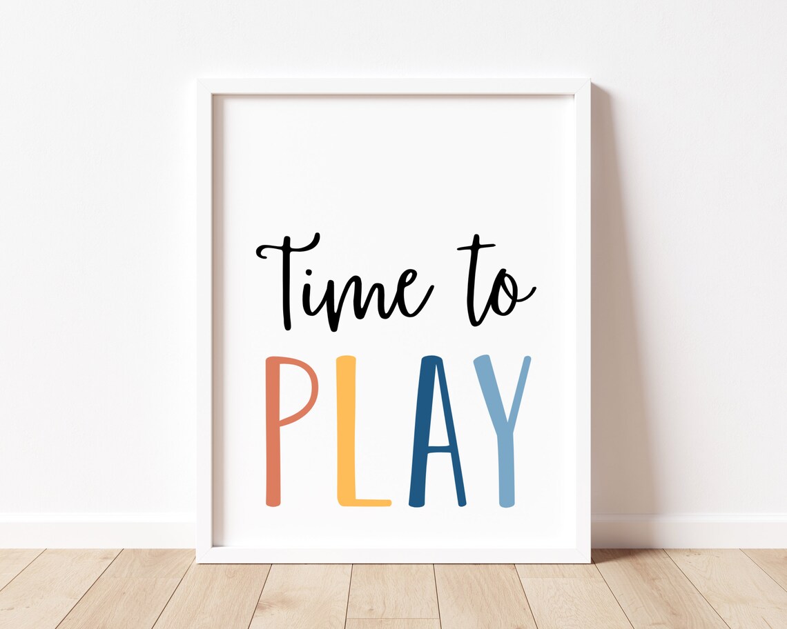 Time To Play Playroom Poster, Kids Room Decor - Image 3