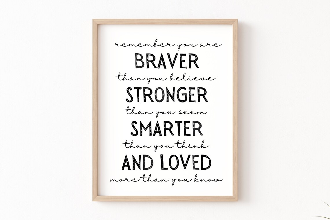 Winnie The Pooh Quote Kids Playroom Art Print