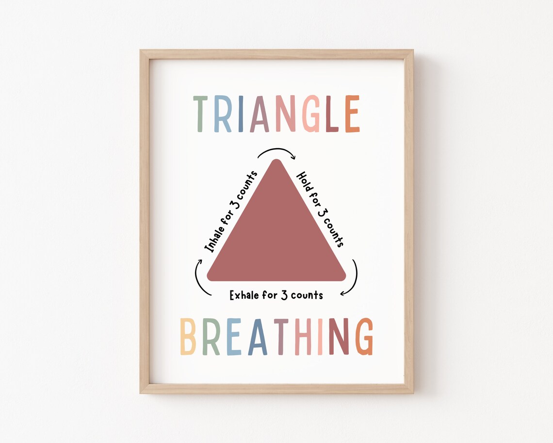 Triangle Breathing Art Print, Mindfulness Poster - Image 3