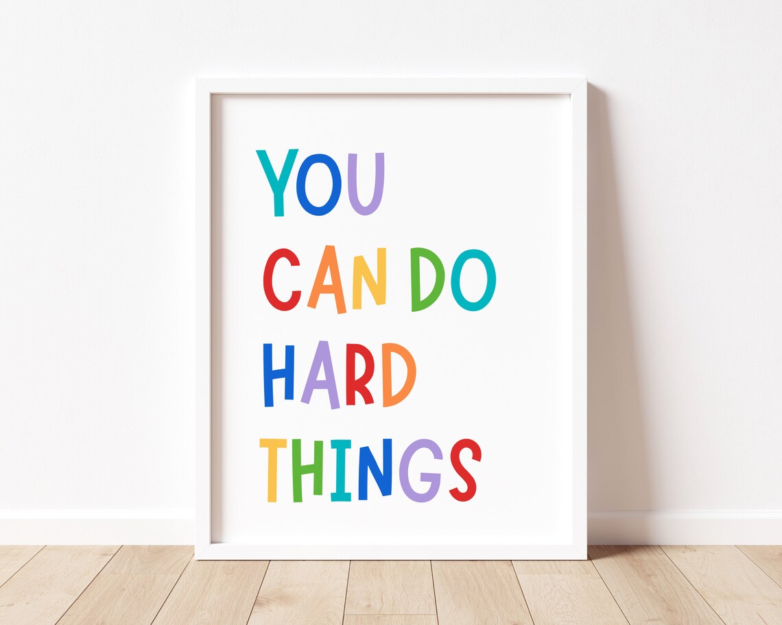 You Can Do Hard Things Poster, Classroom Affirmation Print - Image 2