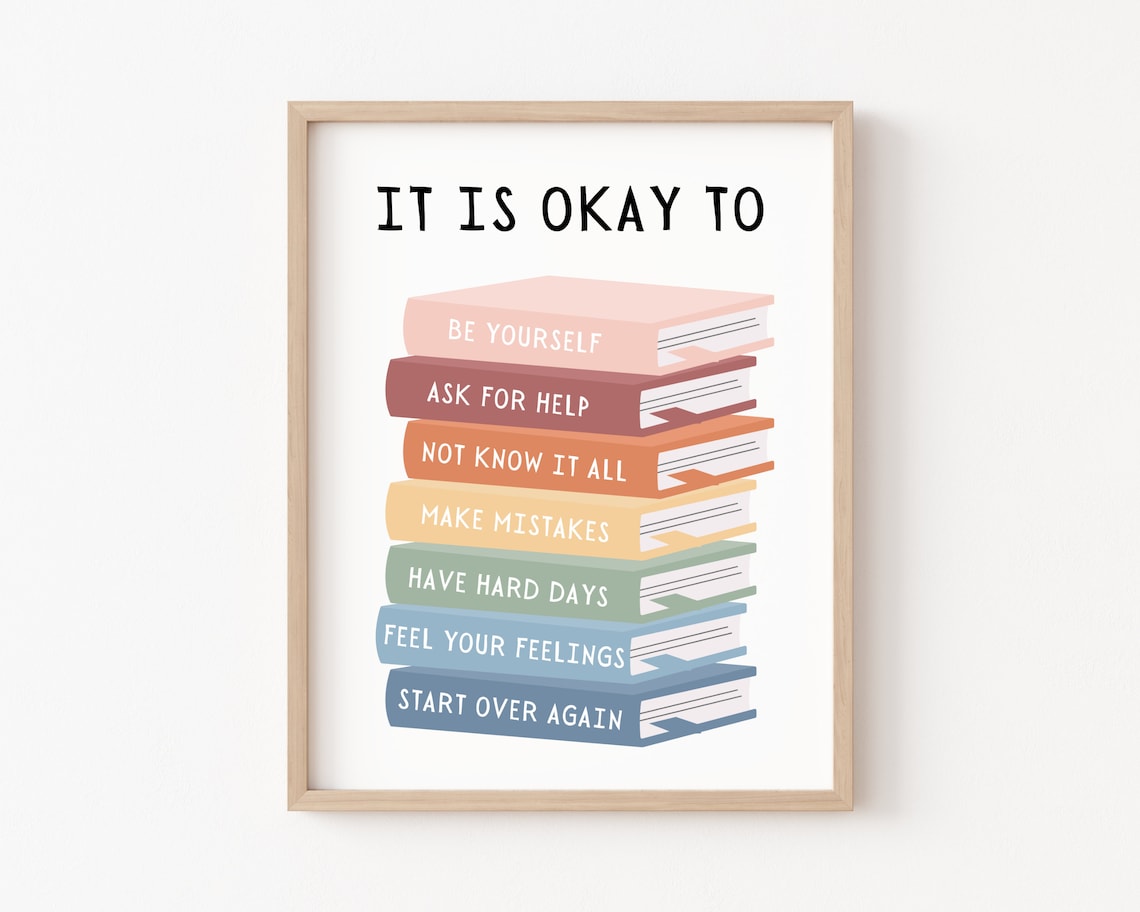It 27s Okay To Not Be Okay Quote Art Print