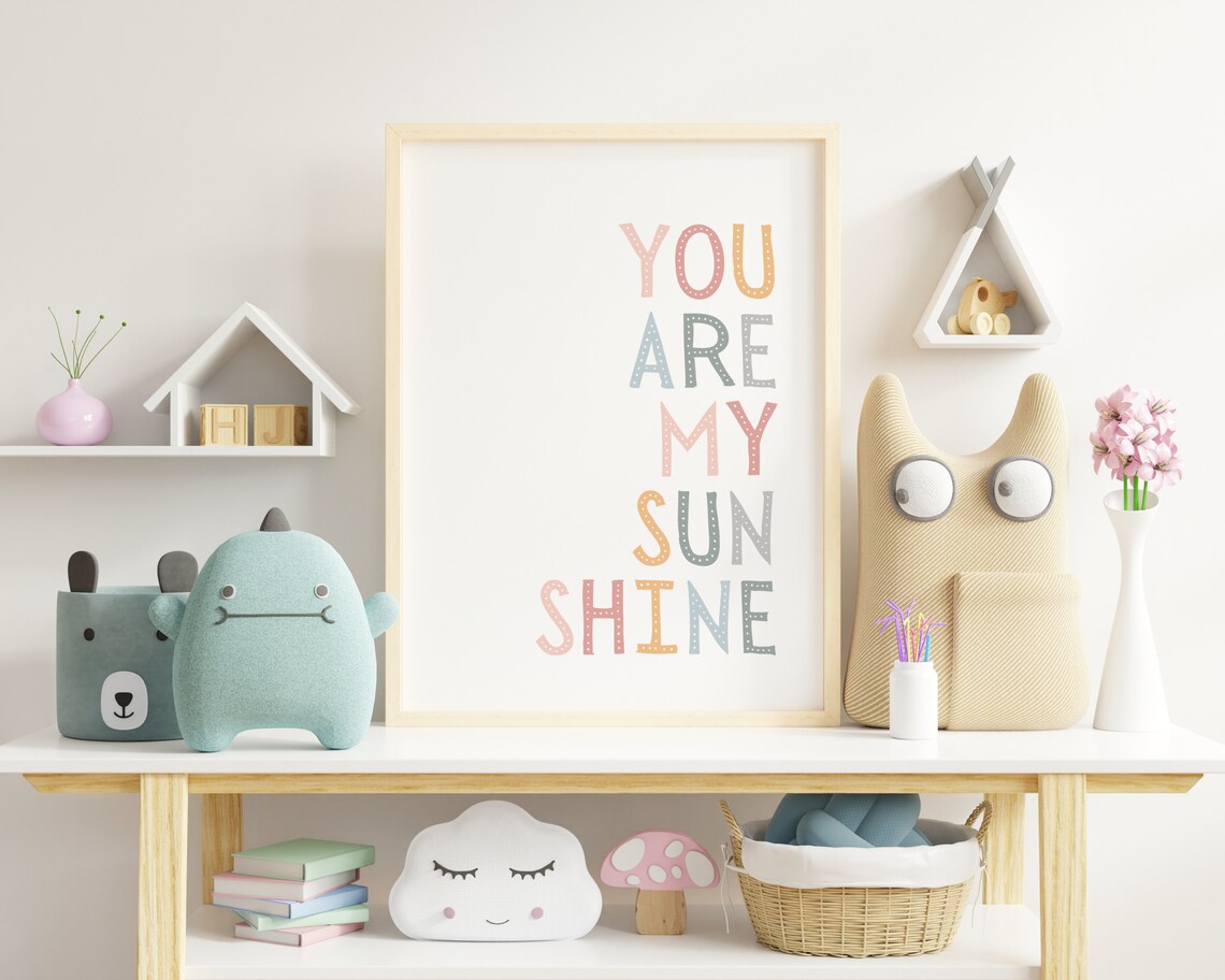 You Are My Sunshine Pastel Playroom Poster - Image 2