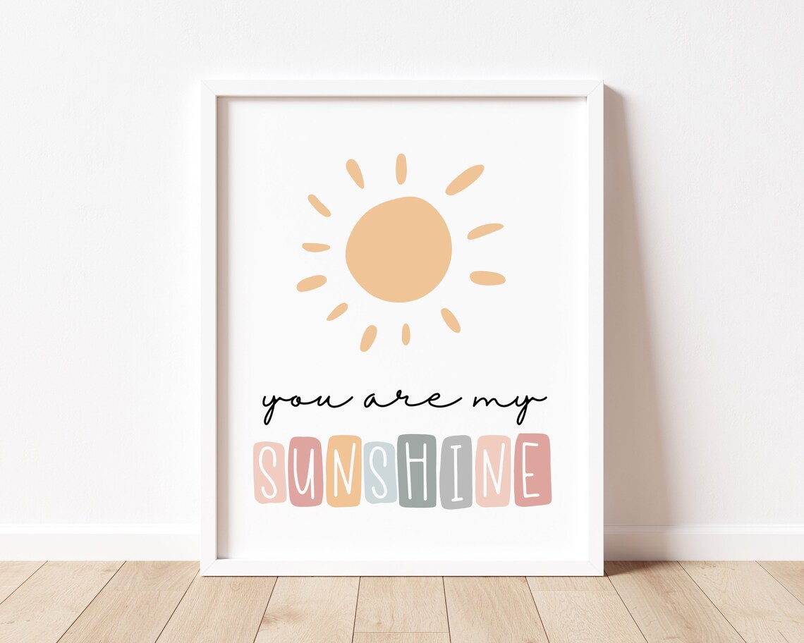 You Are My Sunshine Boho Nursery Art Print - Image 2