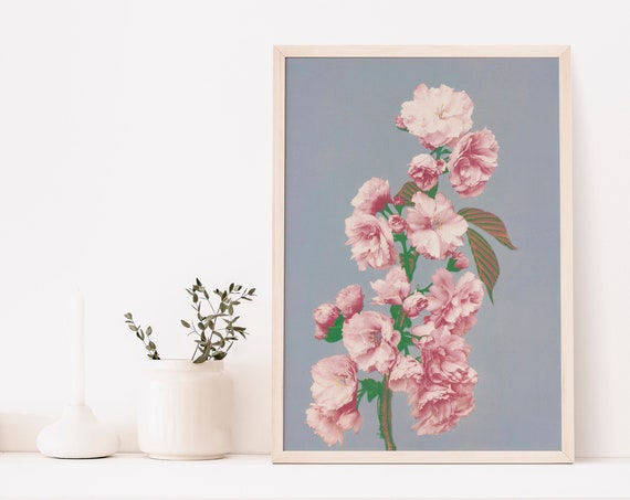 Ogawa Kazumasa Print Cherry Blosson Botanical Japanese Wall Art Decor House Prints Japan