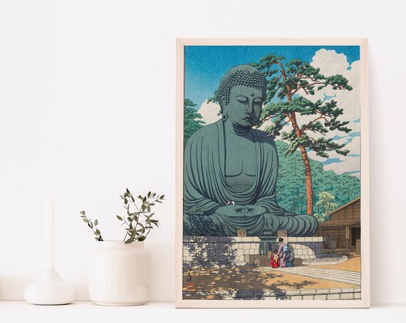 Kawase Hasui Great Buddha Of Kamakura Japanese Woodblock Poster