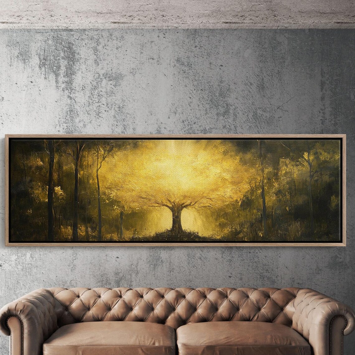 Golden Tree Of Light, Enchanted Forest Wall Art