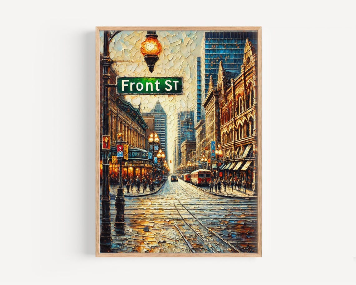 Front Street Toronto Art Print Urban Canada Travel Poster