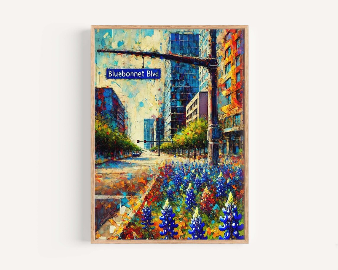 Bluebonnet Blvd Baton Rouge Travel Poster