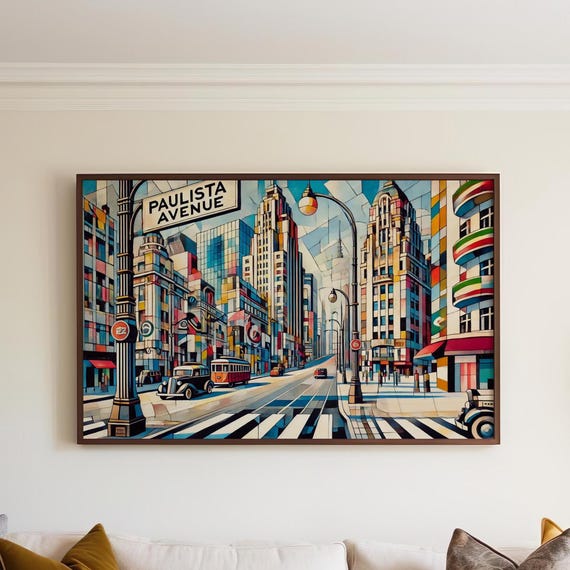 Paulista Avenue Art Print So Paulo Brazil Travel Poster