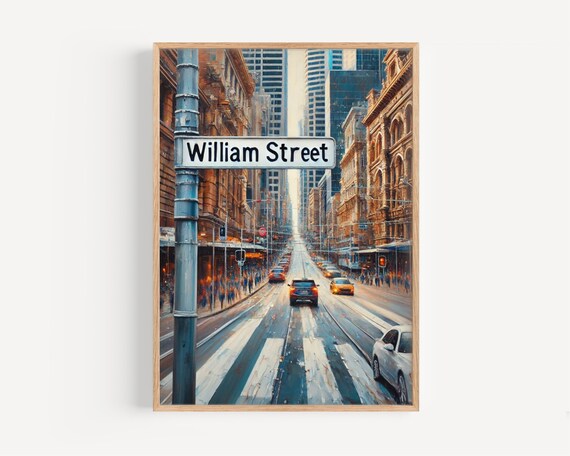 William Street Sydney Australia Cityscape Street Scene Art Poster
