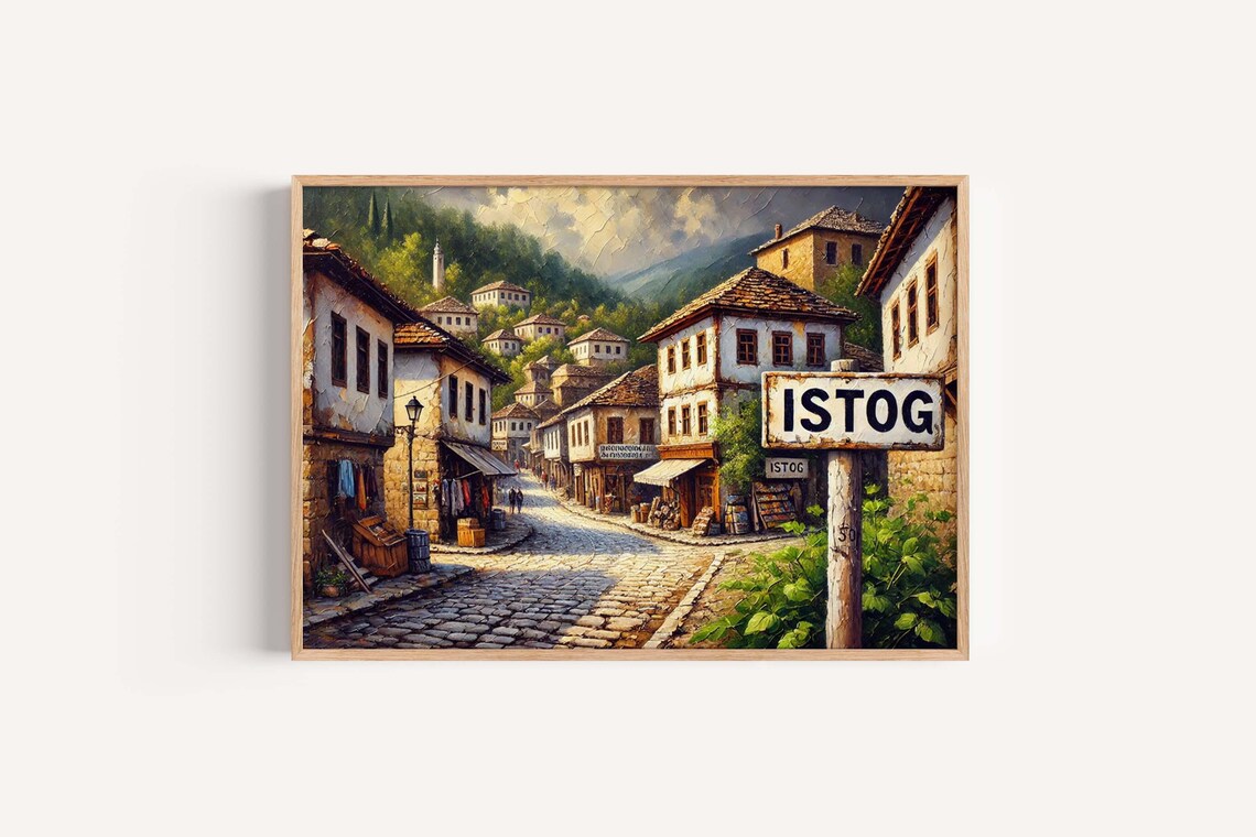 Istog Travel Poster, Kosovo City Art Print