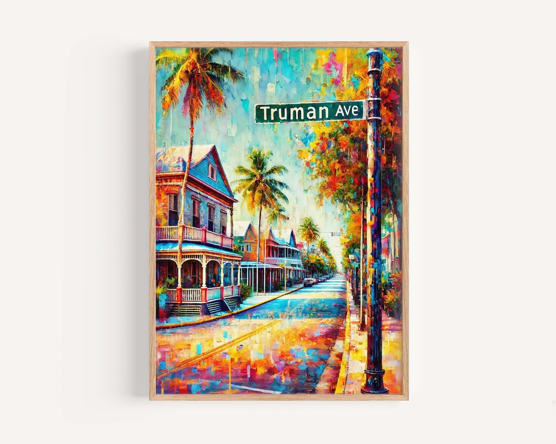 Truman Avenue Key West, Florida Travel Poster
