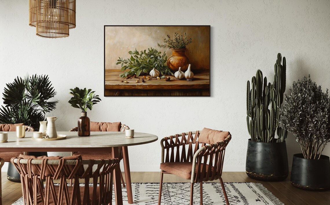 Rustic Kitchen Still Life, Farmhouse Culinary Decor - Image 2