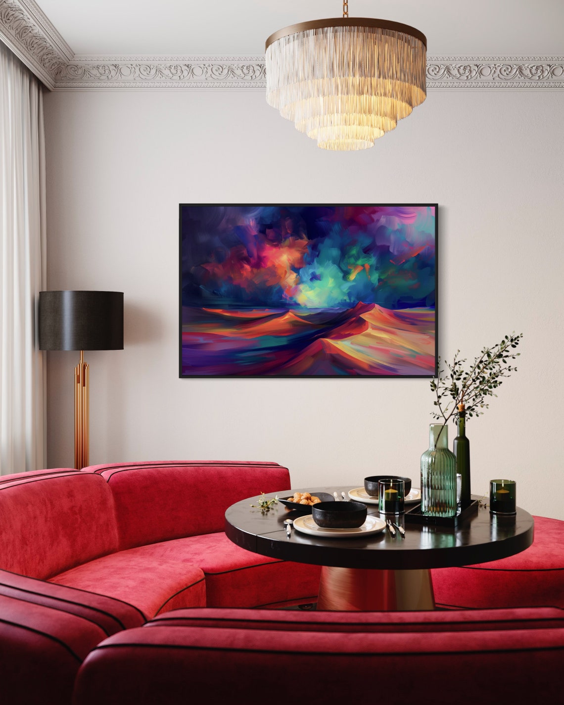Vivid Dreamscape Psychedelic Of Colorful Clouds Abstract Mountain Art For Modern Home Decore And Expressionist Enthusiasts - Image 2