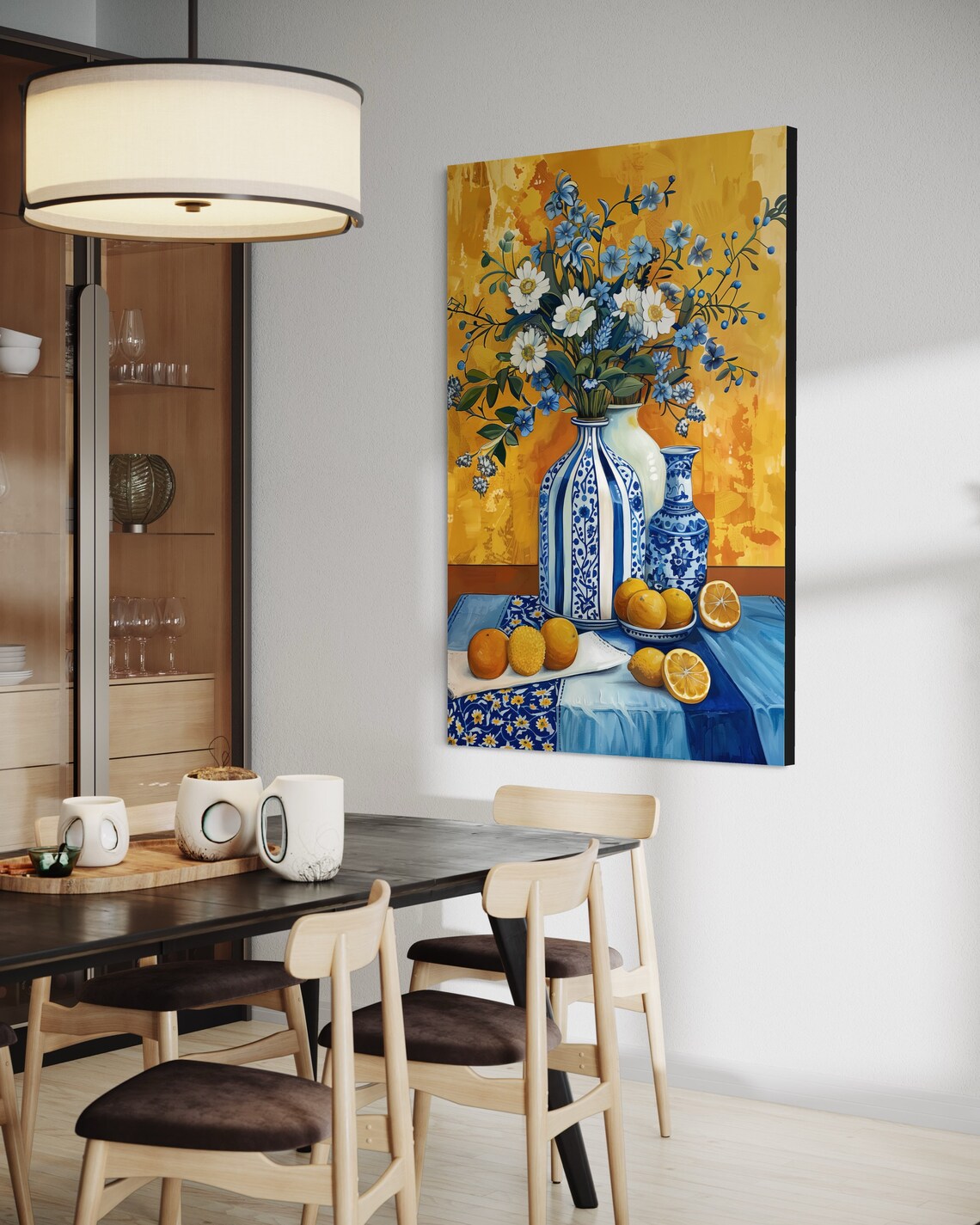 Sun Kissed Daisy Still Life, Mediterranean Art Print - Image 2